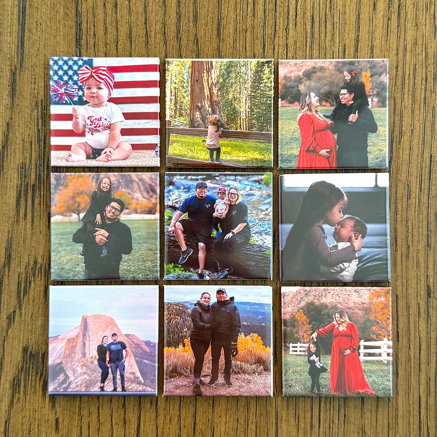 Custom Photo Magnets | 2x2 Personalized Picture Magnets | Fridge, Gifts, Family Memories