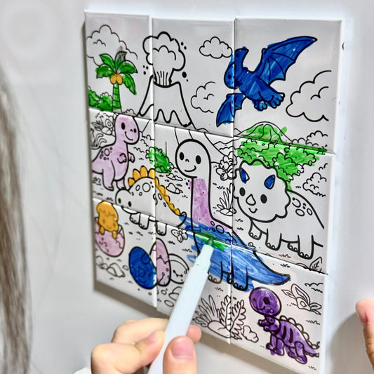 Color Your Own Magnet Set (Reusable, 2” x 2”)