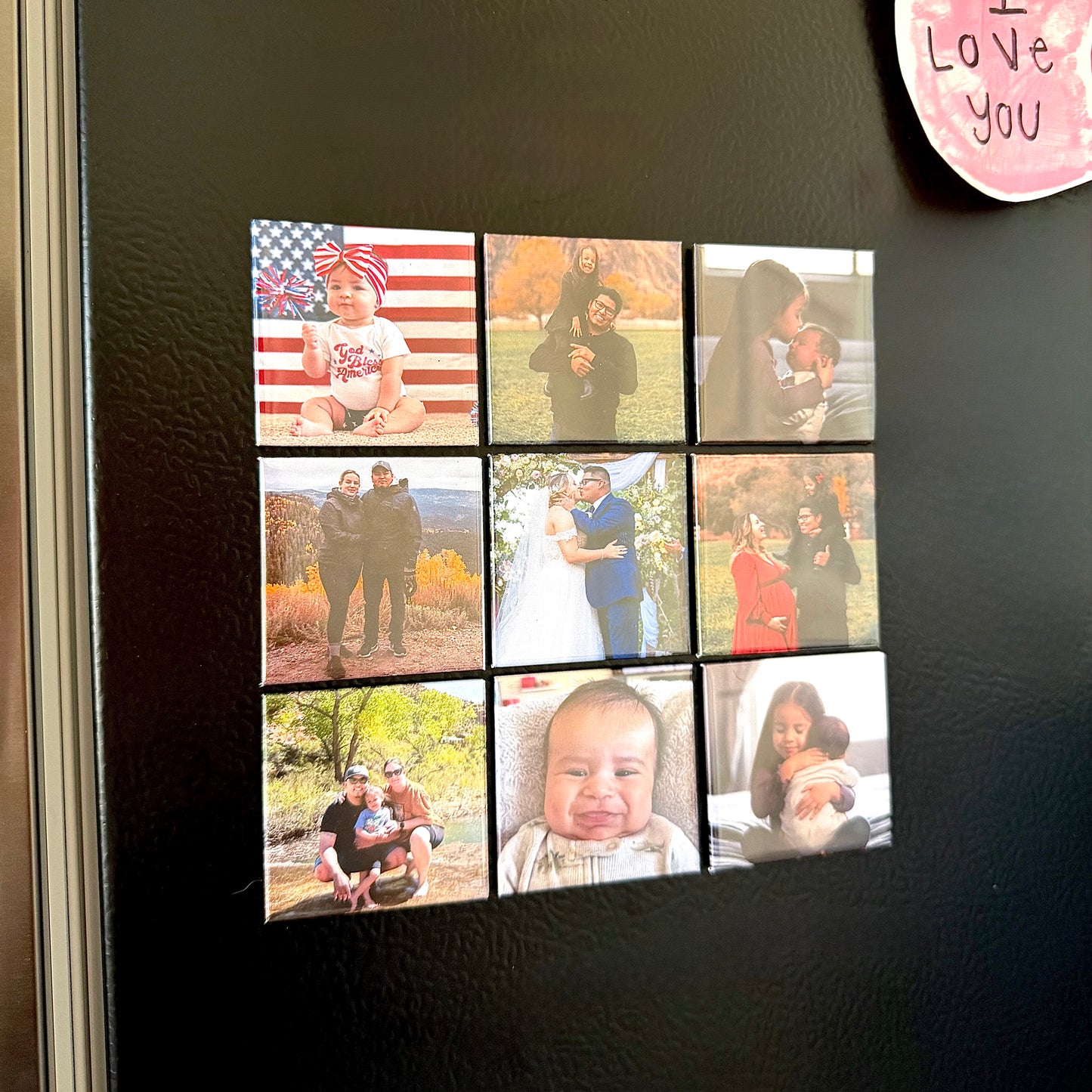 Custom Photo Magnets | 2x2 Personalized Picture Magnets | Fridge, Gifts, Family Memories