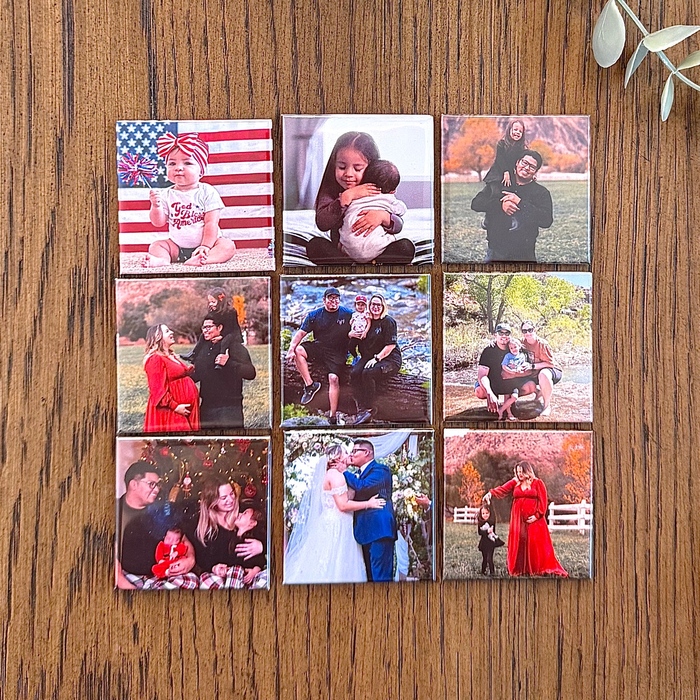 Custom Photo Magnets | 2x2 Personalized Picture Magnets | Fridge, Gifts, Family Memories
