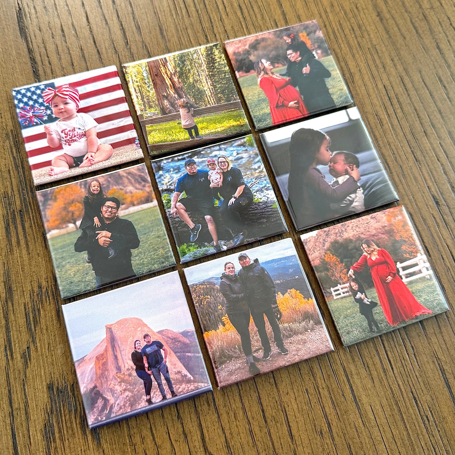 Custom Photo Magnets | 2x2 Personalized Picture Magnets | Fridge, Gifts, Family Memories